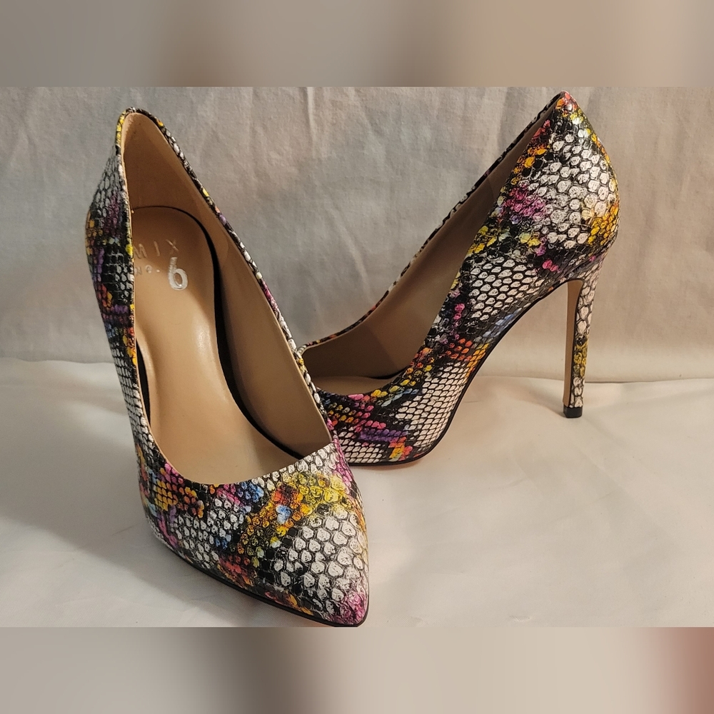 Mix No 6 Danyah snakeskin pumps